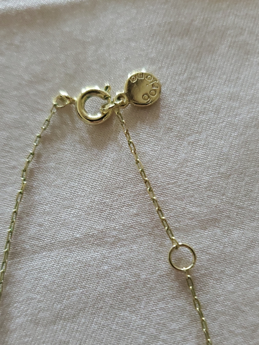 Gorjana Delicate 6 Heart Link Gold Chain Necklace